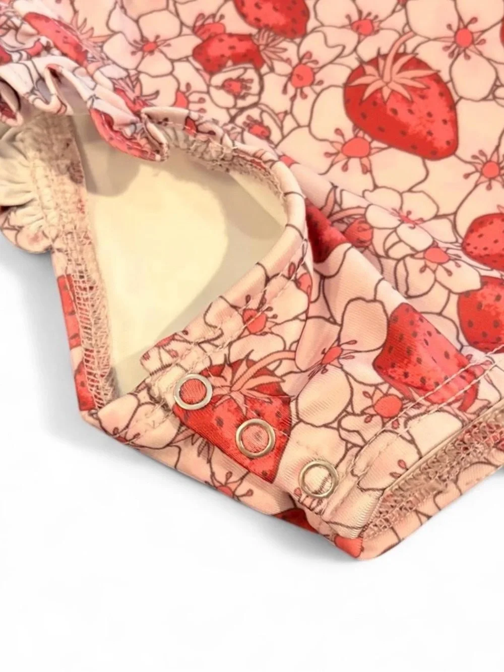 Kate Quinn One Piece Ruffle Strawberry Floral Swimsuit | Size 3-6 months